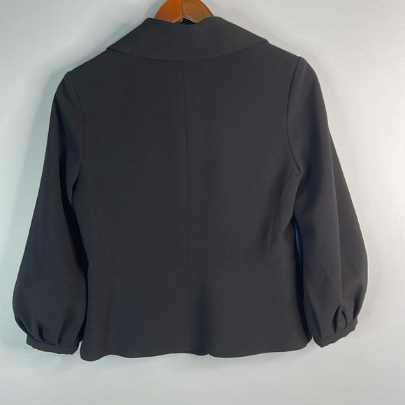 CABI Abbott Jacket Blazer Black Pleated Statement Balloon Sleeves Buttoned 4 - Picture 6 of 11